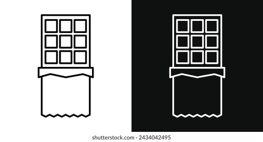 Chocolate Icon Set. Vector Illustration