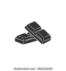 Chocolate Icon Silhouette Illustration. Sweets and Desserts Vector Graphic Pictogram Symbol Clip Art. Doodle Sketch Black Sign.