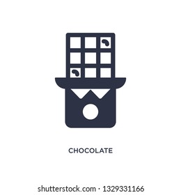 chocolate icon. Simple element illustration from fast food concept. chocolate editable symbol design on white background. Can be use for web and mobile.