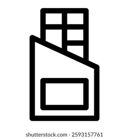 Chocolate icon with simple and line style