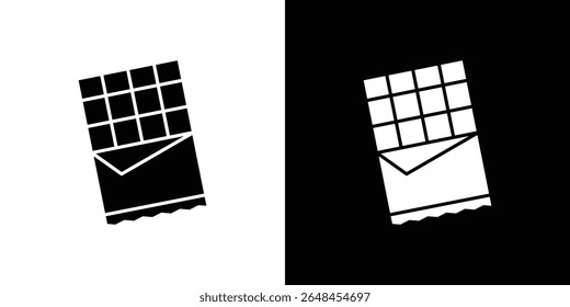 Chocolate icon symbol collection. Flat vector stock illustration.