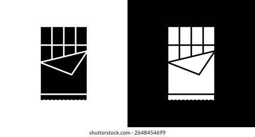 Chocolate icon symbol collection. Flat vector stock illustration.