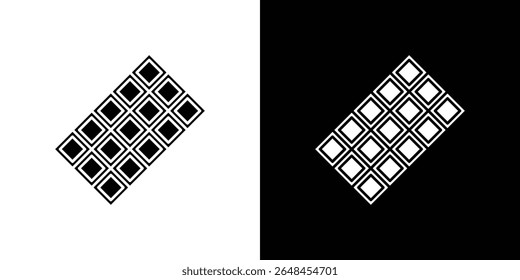 Chocolate icon symbol collection. Flat vector stock illustration.
