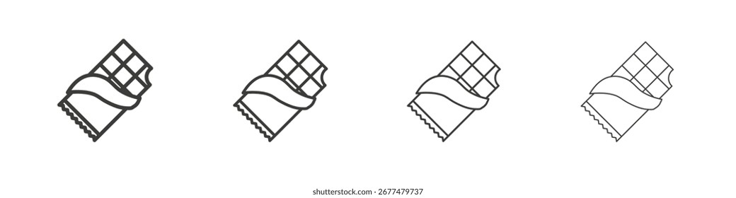 Chocolate icon symbol. Vector isolated illustration.