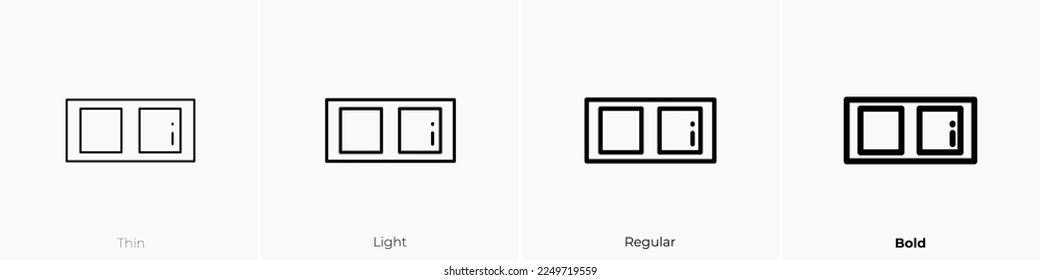 chocolate icon. Thin, Light Regular And Bold style design isolated on white background