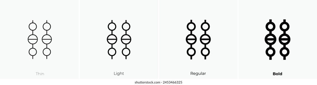 chocolate icon. Thin, Light Regular And Bold style design isolated on white background