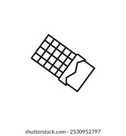 Chocolate icon Thin line flat illustration