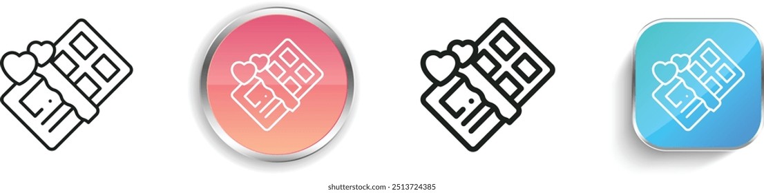 chocolate icon. Thin Linear, Regular and Button Style Design Isolated On White Background