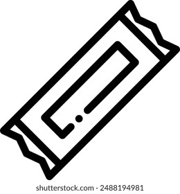 Schokoladensymbol. Dünnes lineares Design isoliert auf weißem Hintergrund