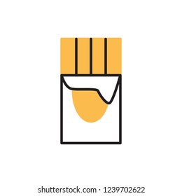 chocolate icon vector. bakery icon design with modern style
