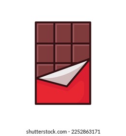 plantilla de diseño de vector de icono de chocolate en fondo blanco