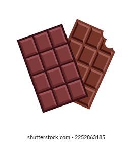plantilla de diseño de vector de icono de chocolate en fondo blanco
