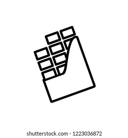 Chocolate Icon Vector on White Isolated Background. EPS 10.