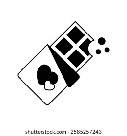 chocolate icon with white background vector stock illustration