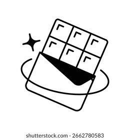 Chocolate icon with white background vector stock illustration