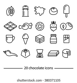 chocolate icons collection