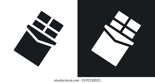 Chocolate icons in flat syle