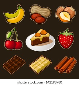 Chocolate icons set