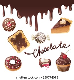 Chocolate icons set