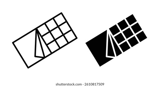 Chocolate icons. thin line vector icons