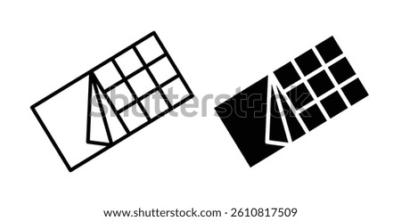 Chocolate icons. thin line vector icons