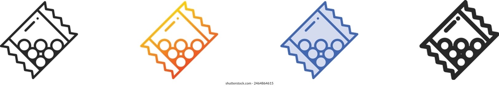 chocolate icon.Thin Linear, Gradient, Blue Stroke and bold Style Design Isolated On White Background