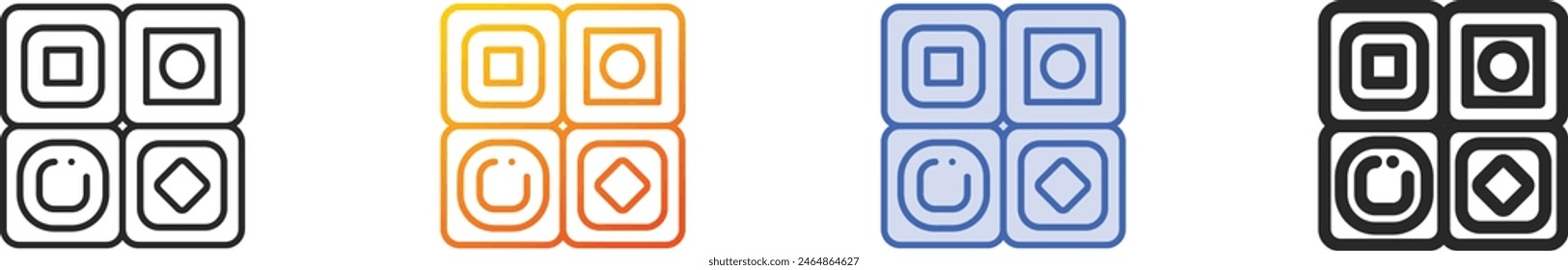 chocolate icon.Thin Linear, Gradient, Blue Stroke and bold Style Design Isolated On White Background