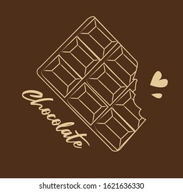a chocolate illustration brown background