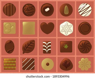 Chocolate illustration set : vector