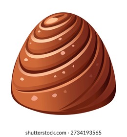 Ilustraciones de chocolate con forma de círculo Deliciosos postres y confitería. Colección de Vector plano de dibujos animados aislado sobre fondo blanco