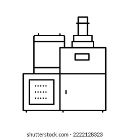 chocolate industry machine line icon vector. chocolate industry machine sign. isolated contour symbol black illustration