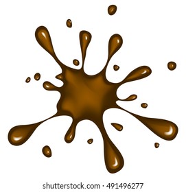 chocolate ink blob, blot, splash  vector symbol icon design. Beautiful illustration isolated on white background
