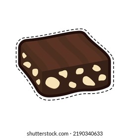 Chocolate isolated on white background. Vector illustration.
