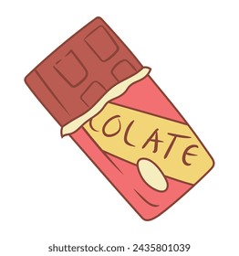 A chocolate isolated on white background