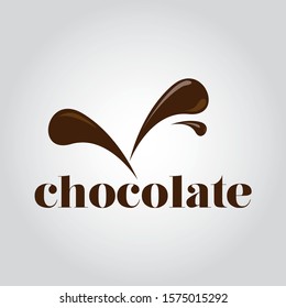 Chocolate isolated sign on gray background