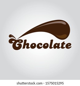 Chocolate isolated sign on gray background