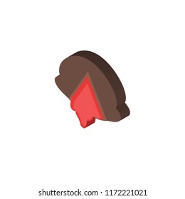 Chocolate isometric left top view 3D icon