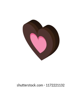 Chocolate isometric left top view 3D icon