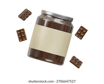 chocolate jam icon 3d illustration render