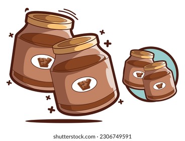 Chocolate-Konfitüre-Symbol, Vektorgrafik