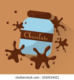 chocolate jar food splashes poster dessert