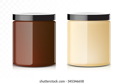 chocolate jar on white background vector design