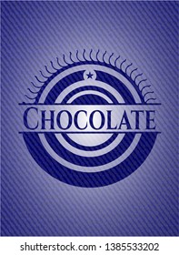 Chocolate with jean texture. Vector Illustration. Detailed.
