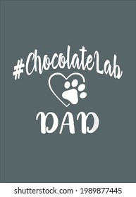 Schokolade Lab Hund Papa Design Vektorgrafik zur Verwendung in Design und Print-Plakatwerbung