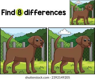 Chocolate Lab Dog Encuentra Las Diferencias