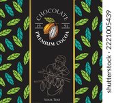chocolate label packaging of pattern and vector illustration. 