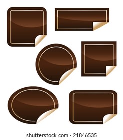 Chocolate labels vector and isolated