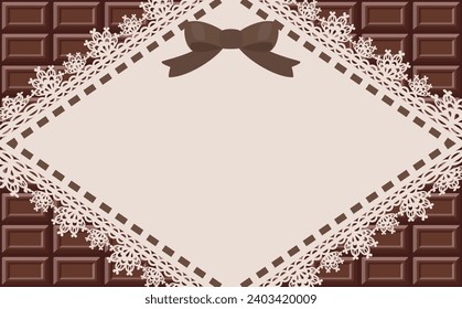 Chocolate and lace frame.
Milk Chocolate