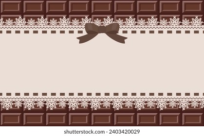 Chocolate and lace frame.
Milk Chocolate