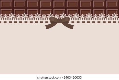 Chocolate and lace frame.
Milk Chocolate